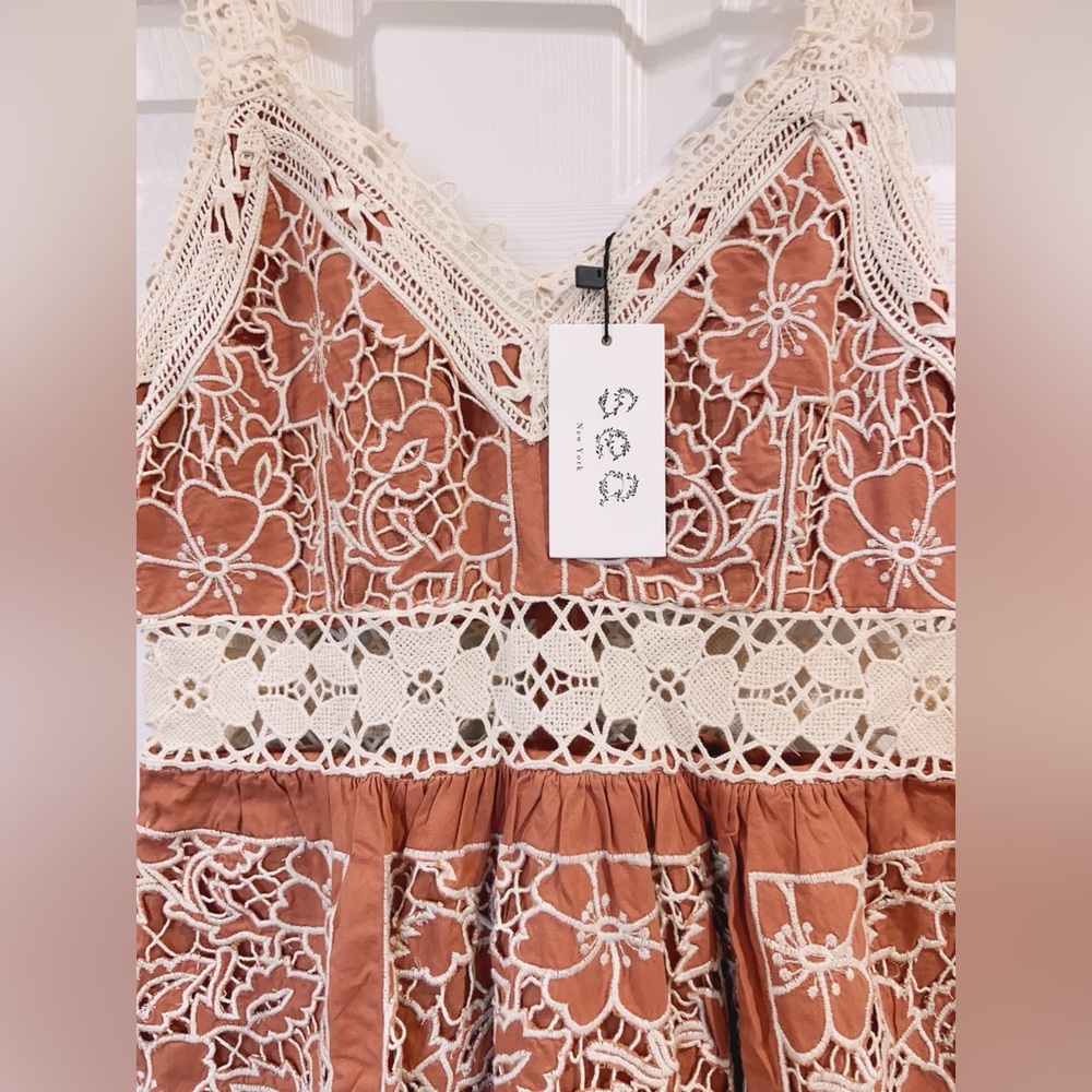 NWT $595 Sea New York Joah Lace Embroidery Midi Dress - Picture 5 of 6